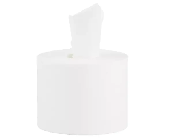 Papier toaletowy MERIDA TOP CENTER PULL, biały, średnica 17 cm, długość 120 m, dwuwarstwowy, zgrzewka 6 szt., ECOLABEL Zgrzewka 6 rolek papieru toaletowego Merida TOP z certyfikatem Ecolabel
