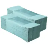 Jednowarstwowe zielone ręczniki papierowe składane w V, gofrowane, 23x21 cm