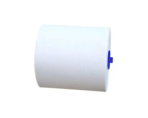 Ręczniki papierowe w roli z adaptorem, MERIDA PREMIUM AUTOMATIC MAXI ECOLABEL, trzywarstwowe, białe, średnica 18,5 cm, długość 100 m, karton 6 rolek Biała rola ręcznika papierowego MERIDA PREMIUM, średnica 18,5 cm