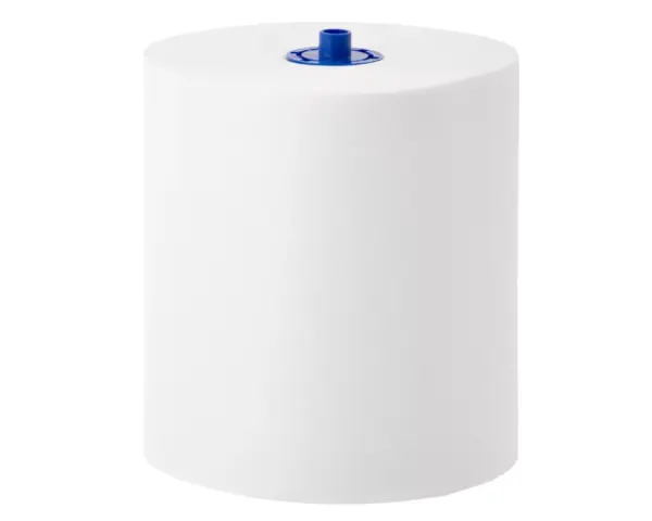 Ręczniki papierowe w roli z adaptorem, MERIDA PREMIUM TAD AUTOMATIC MAXI ECOLABEL, dwuwarstwowe, białe, średnica 18,5 cm , długość 100 m, karton 6 rolek Rolka ręcznika papierowego Merida Premium TAD z adapterem, średnica 18,5 cm
