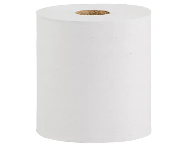 Ręczniki papierowe w roli, MERIDA ECONOMY CENTER PULL MAXI ECOLABEL, jednowarstwowe, białe, średnica 20 cm , długość 320 m,, zgrzewka 6 rolek Biały ręcznik papierowy makulaturowy w roli 320 m średnica 20 cm
