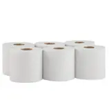 Biały ręcznik papierowy makulaturowy w roli 320 m średnica 20 cm