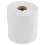 Biały ręcznik papierowy makulaturowy w roli, średnica 19,5 cm, długość 150 m, certyfikat Ecolabel