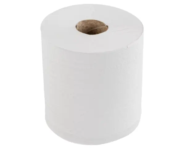 Ręczniki papierowe w roli, MERIDA OPTIMUM CENTER PULL MAXI ECOLABEL, dwuwarstwowe, białe, średnica 19,5 cm, długość 150 m, zgrzewka 6 rolek Biały ręcznik papierowy makulaturowy w roli, średnica 19,5 cm, długość 150 m, certyfikat Ecolabel