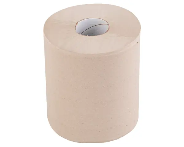 Ręczniki papierowe w roli MERIDA TOP EKO CENTER PULL MAXI, piaskowe, średnica 18 cm, długość 163 m, dwuwarstwowe, zgrzewka 6 rolek, ECOLABEL Ręczniki papierowe Merida Top Eko z certyfikatem Ecolabel zgrzewka 6 rolek