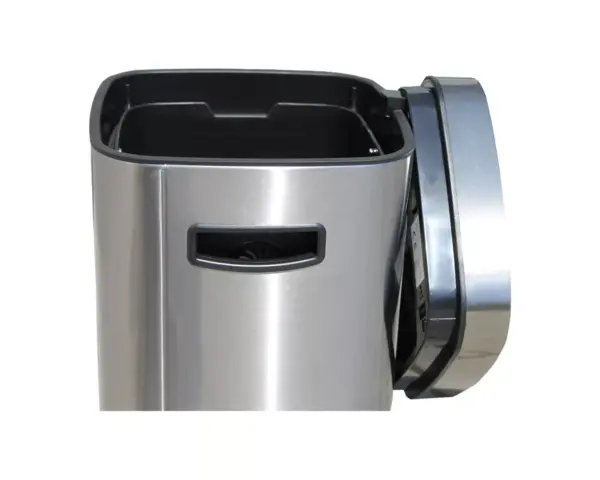 Kosz automatyczny SENSOR, bezdotykowy, kwadratowy, stal matowa 12 l Kosz SENSOR 12 l z pokrywą odwieszoną na brzegu ułatwiającą serwis