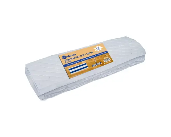 Jednorazowy mop rzepowy 43 cm, ECONOMY, z mikrowłókna, paczka 20 szt. Jednorazowy mop rzepowy z mikrowłókna 43 cm, paczka 20 szt.