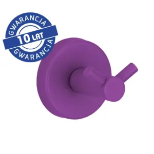 Podwójny wieszak łazienkowy STELLA VIOLET LINE w kolorze fioletowym