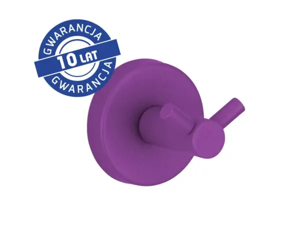 Podwójny wieszak łazienkowy STELLA VIOLET LINE w kolorze fioletowym