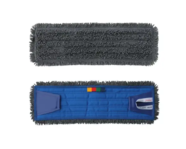 Mop z zakładkami 40 cm, STANDARD, z mikrowłókna, szary Mop z zakładkami 40 cm z mikrowłókna w kolorze szarym