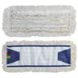 Bawełniany mop z zakładkami 50 cm z niebieskim obszyciem