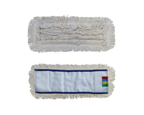Mop z kieszeniami 40 cm, STANDARD, bawełniany Bawełniany mop z kieszeniami 40 cm z niebieskim obszyciem