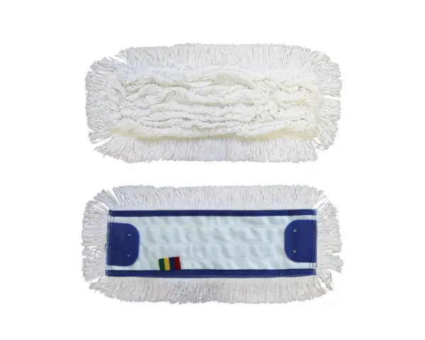 Mop z zakładkami 40 cm, OPTIMUM, bawełniany Bawełniany mop z zakładkami 40 cm OPTIMUM z niebieskim obszyciem