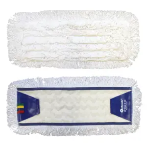 Bawełniany mop z zakładkami 50 cm z niebieskim obszyciem OPTIMUM