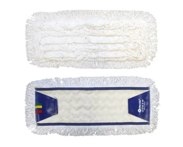 Mop z zakładkami 50 cm, OPTIMUM, bawełniany Bawełniany mop z zakładkami 50 cm z niebieskim obszyciem OPTIMUM