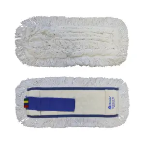 Bawełniany mop z kieszeniami 40 cm z niebieskim obszyciem