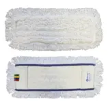 Bawełniany mop z kieszeniami 50 cm z niebieskim obszyciem