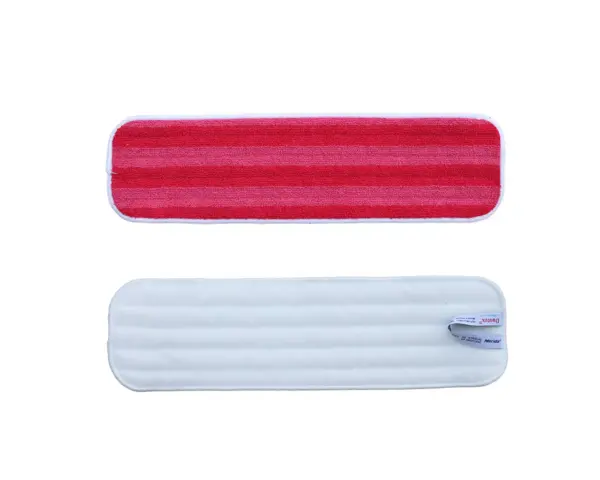 Czerwony mop z rzepem Premium z mikrowłókna 47x13 cm