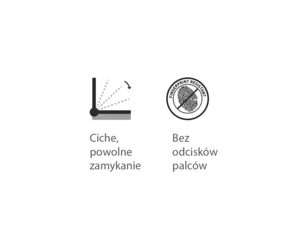 Kosz pedałowy TOP SILENT LUNA, pojemność 3 l, metalowy, biały Piktogramy funkcji kosza pedałowego TOP SILENT LUNA 3 l