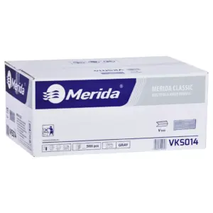 Ręczniki papierowe Merida Classic szare jednowarstwowe składane w V