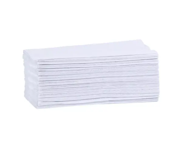 Ręczniki papierowe MERIDA OPTIMUM, białe, jednowarstwowe, 4000 szt. Ręcznik papierowy Merida Optimum rozłożony wymiary 23x25 cm