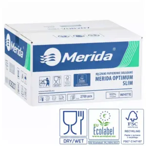 Merida Optimum Slim ręczniki papierowe, dwuwarstwowe Z-fold, 2700 szt., ekologiczne