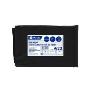Czarne worki na śmieci 35 l LDPE, 50x60 cm, paczka 50 szt.