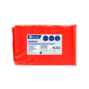 Czerwone worki na odpady medyczne 35 l LDPE, 50x60 cm, 50 szt.