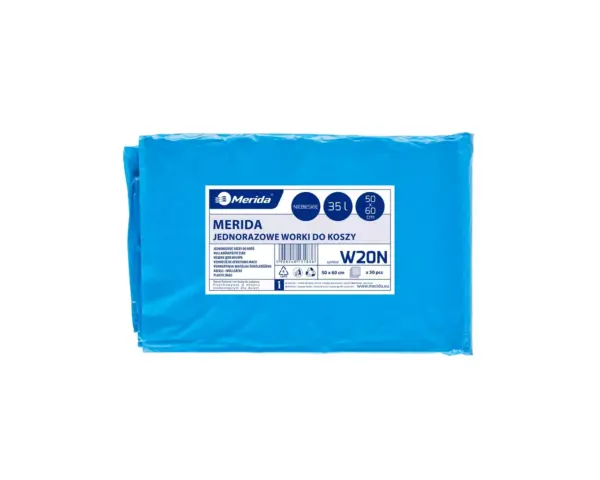 Niebieskie worki na śmieci 35 l LDPE, paczka 50 sztuk