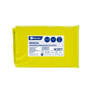 Żółte worki na śmieci 35 l LDPE, paczka 50 sztuk