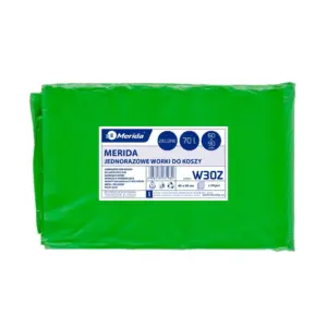 Zielone worki na śmieci 70 l LDPE, paczka 50 sztuk