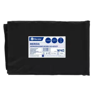 Czarne worki na śmieci 120 l LDPE, paczka 50 sztuk