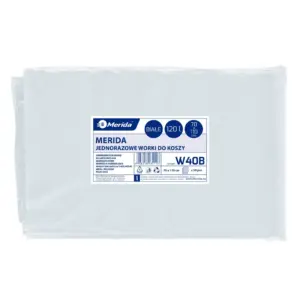 Białe worki na śmieci 120 l LDPE, paczka 50 sztuk