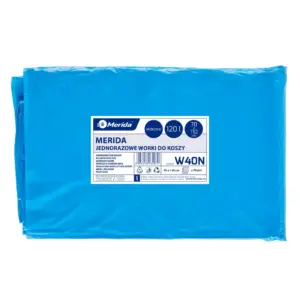 Niebieskie worki na śmieci 120 l LDPE, paczka 50 sztuk