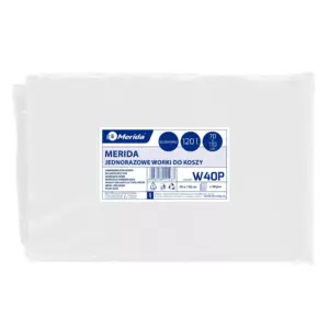 Bezbarwne worki na śmieci 120 l LDPE, paczka 50 szt.