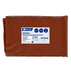 Brązowe worki na bioodpady 120 l LDPE, paczka 50 sztuk