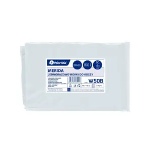 Białe worki na śmieci 160 l LDPE, paczka 10 sztuk