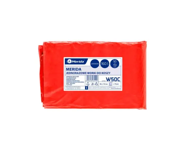 Czerwone worki na odpady medyczne 160 l LDPE, 90x110 cm