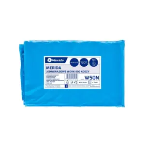 Niebieskie worki na śmieci 160 l LDPE, paczka 10 sztuk