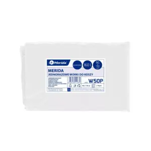 Bezbarwne worki na śmieci 160 l LDPE, 90x110 cm, 10 szt.
