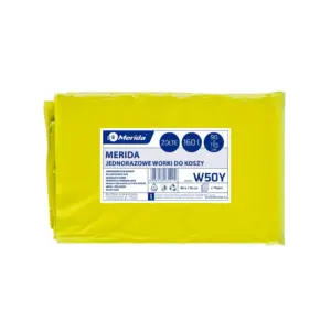 Żółte worki na śmieci 160 l LDPE, paczka 10 sztuk
