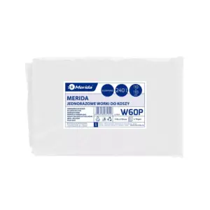 Bezbarwne worki na śmieci 240 l LDPE, paczka 10 sztuk
