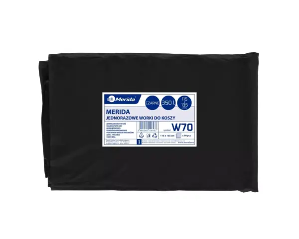 Czarne worki na śmieci 350 l LDPE, 115x135 cm, paczka 10 szt.