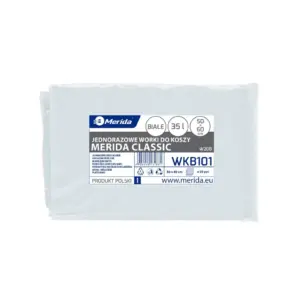 Białe worki na śmieci 35 l LDPE, paczka 50 sztuk
