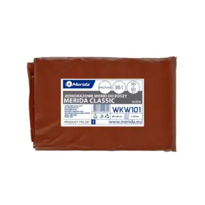 Brązowe worki na bioodpady 35 l LDPE, paczka 50 sztuk
