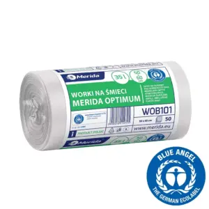 Białe worki na śmieci 35 l HDPE/LDPE certyfikat Blue Angel