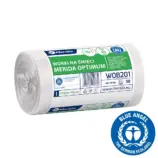 Białe worki na śmieci 70 l MERIDA OPTIMUM z tworzywa HDPE/LDPE