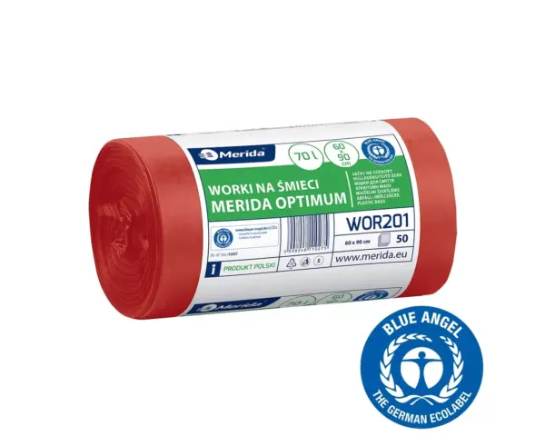Czerwone worki na odpady medyczne 70 l HDPE/LDPE rolka 50 szt