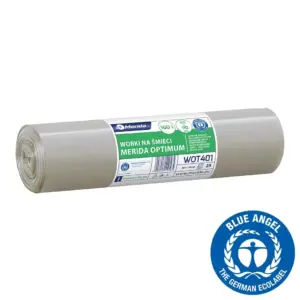 Bezbarwne worki na śmieci 160 l LDPE, rolka 25 sztuk