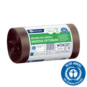Brązowe worki na bioodpady 70 l HDPE/LDPE 60x90 cm